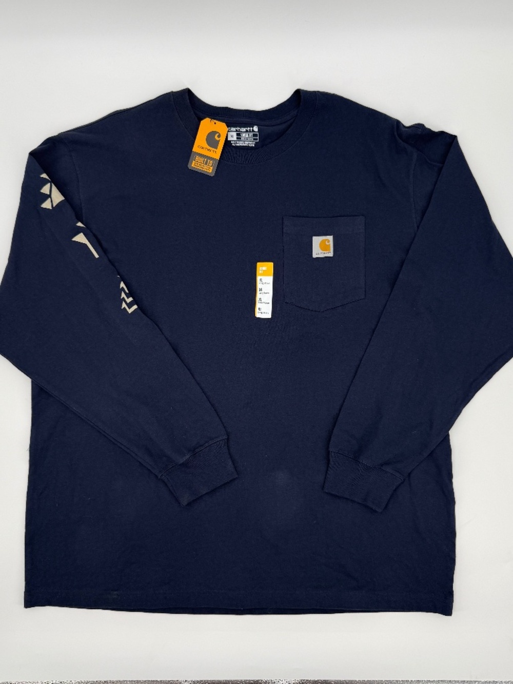 Carhartt Navy Heavyweight Long Sleeve Workwear Outdoor Southwestern NWT Men XL